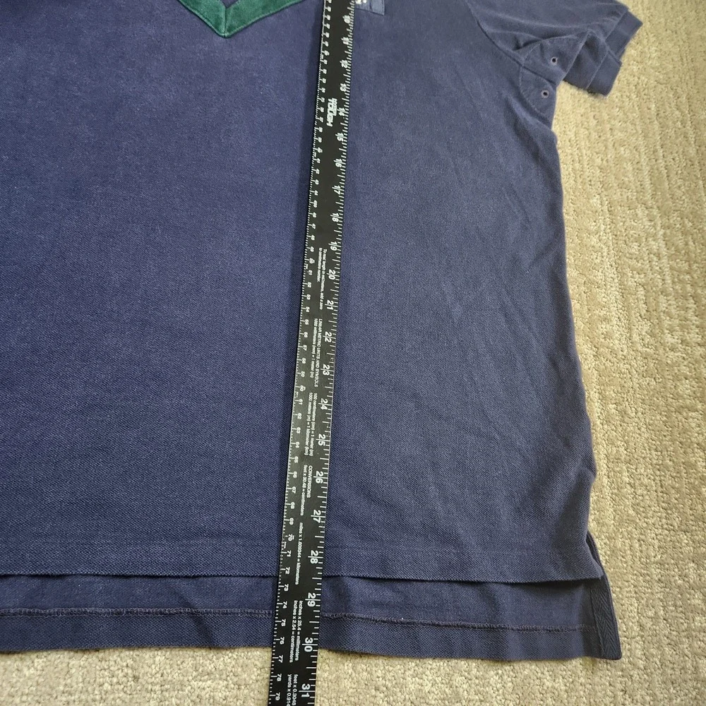 Polo Ralph Lauren Rugby‎ Shirt Men XXL Dragon Crest Big Logo Blue Custom Fit Y2K